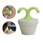 Roller Ball Handheld Body Massager Cute Mini Potted Plant Shaped 360 Degree Rotating